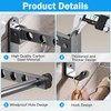Pack of 2 Foldable Clothes Hooks, Aluminium Clothes Rail, Wall