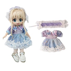 rakulifey Obitsu 11 Dress OB11 Size Outfit Set Clothes 1/12 Doll Clothes Hair Ornaments Obitsu Doll Clothes 2 Piece Set