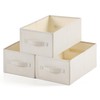 Linen Folding Storage Bins, 3 Pack Large Storage Baskets, Washable,
