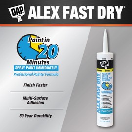 DAP Alex Fast Dry Acrylic Latex Caulk Plus Silicone, White, 10.1 Oz (7079818425)
