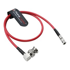 Alvin's Cables Micro BNC to BNC Cable 12G-SDI High Speed 4K UHD Video Coaxial Cable, Right Angle BNC 75 Ohm Ultra-Soft for Blackmagic Video Assist 5" Monitor,Red 50CM|19.7inches