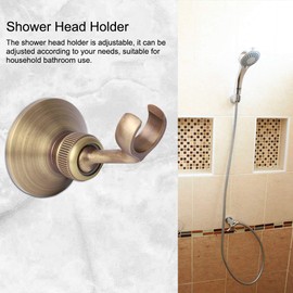 Samfox Adjustable Brass Shower Head Holder Bracket Base for Home Bathroom Accessory
