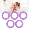 5pcs Baby Soft Silicone Teething Ring Toy Infant Safe Elastic
