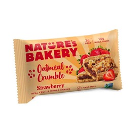 Nature’s Bakery Oatmeal Crumble Bars, Strawberry, Real Fruit, Vegan, Non-GMO, Breakfast Bar, 1 Box With 6 Bars, 6 Count