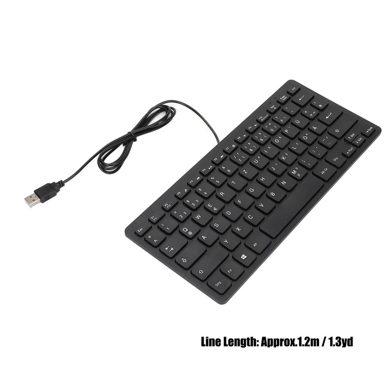 Keyboard 78 Key Mute Ultra Thin Wired Mini USB Interface