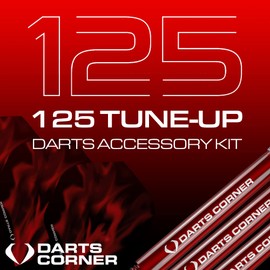 Darts Corner BX228 Tune Up Kit | 125pc Accessory Pack Including 24 Shafts, 36 Flights, Point Protectors, Shaft Springs, Broken Shaft Remover and a Steel Tip Sharpening Tool
