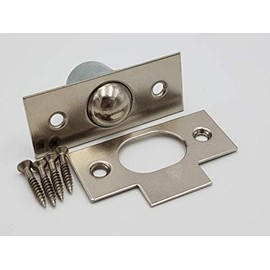 Pack Of 2 Bales Catch Mortice Latch 19Mm 3/4 Roller Ball Nickle Plated + Screws