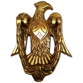 Purpledip Antique Eagle Hawk Brass Door Knocker (11593)