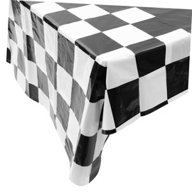 KOMBIUDA Simple Decorative Tablecloths 2pcs Large Rectangle Checkered Party Tablecloths Easy to Use