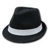 Black & White Basic Woven Fedora Hat Hats Size Large/Xlarge-l/xl