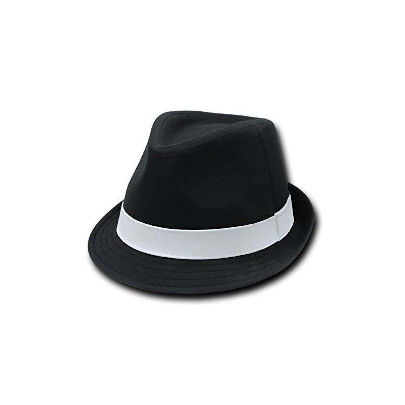 Black & White Basic Woven Fedora Hat Hats Size Large/Xlarge-l/xl