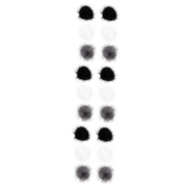 Mikinona 3sets Detachable Hair Ball Nail Art Decor Manicure Art Decor Set Grey 6pcs*3