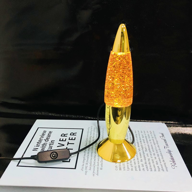 Riaxuebiy Classic LED Lava Lamp USB Rocket Sparkling Lamp Multicolor