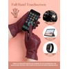 GSG Womens Genuine Leather Gloves Winter Touchscreen Fleece Lined Gloves