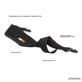 ToughBuilt - Shoulder Tool Bag Strap - Clip on Shoulder Strap, Rugged construction, Non-slip surface, distributes pressure of heavy loads - (TB-55-B)