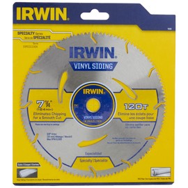 IRWIN Tools MARATHON Vinyl Siding Corded Circular Saw Blade, 7 1/4-inch, 120T (11830)