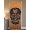 Bamboo Beaded Curtain-Black Skull
