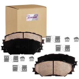 Autosteady Front Ceramic Dics Brakes Pads Replacement for 2009-2019 Toyota Corolla, 2006-2018 RAV4, 2009-2014 Matrix, 2012-2017 Prius V, 2010-2012 Lexus HS250h, Pontiac Vibe, for Scion xB xD 1210