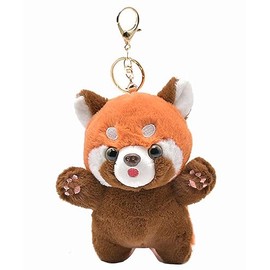 Kagaminodo Red Panda Keychain, Plush, Cute, Mini, Small Animals