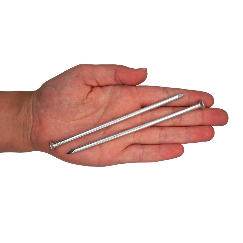 SKIR'CO (10 pcs) Zinc Plated Construction Nails 4.0 x 120