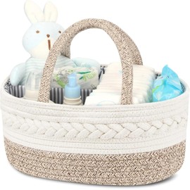 Timotech Organizador de Pañales Bebé, Cesta Pañales Recién Nacido, Pañalera para Bebé, Organizador de Ropa de Bebé y Cesta de Almacenamiento para Bebé, Portátil y Perfecto para Regalo