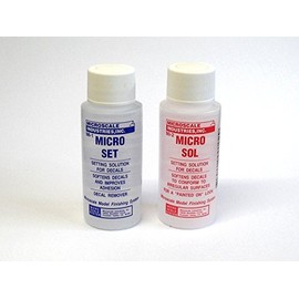 Micro Sol and Micro Set Setting Solutions 1 Ounce Bottles by Microscale Industries