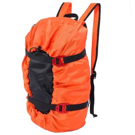 BOROCO Climbing Rope Bag, 3-Colour Climbing Rope Set, Waterproof, Foldable Shoulder Strap, Throwing Rope Bag for Outdoor Camping Hiking (Orange)