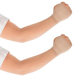 Gamsungtex Skin Tone UV Protection Armsleeves Women’s, Men’s for Golf and Outdoor Activities/Arm Sun Protection Covered Hand, Skin, Large