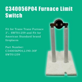 Memiuyelay C340056P04 Furnace Limit Switch 3" Fit for Trane American Standard Furnace Fan Replaces L190-30F SWT01259 High-Temperature Control