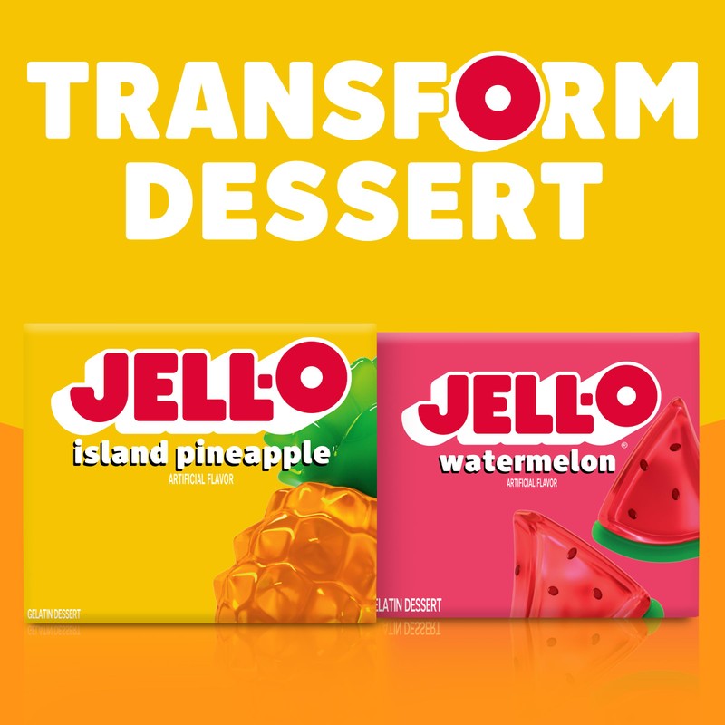 Jell-O Gelatin Dessert Island Pineapple, 3 OZ