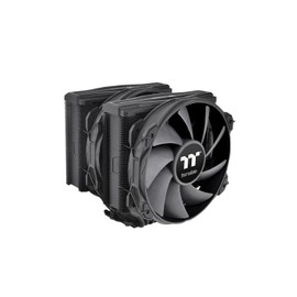 Thermaltake TOUGHAIR 710 Black Edition 250W TDP CPU Cooler, Intel LGA 1700/1200, AMD AM5/AM4, Dual-Tower Dual Fan Design, Copper Base with 7 Heat Pipes, CL-P117-CA14BL-A
