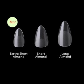 Mylee Fix N Flash Soft Gel Tips - 552 PCS Full Cover Nail Art Extensions Flexible & Resistant 12 Different Sizes Fit All Nails (Extra Short Almond)