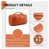 Large Capacity Makeup Bag Woven Cosmetic Bag, PU Leather Waterproof
