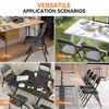 Fenbeli Padded Folding Chairs Set of 2 for Couples, Holds