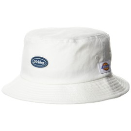 Dickies Bucket Hat [Dickies] Bucket Hat Men's Women's Unisex Hat Cotton Plain Simple Logo 22.44-23.23 inches Spring Summer Fall Unisex Adult, white, Free size