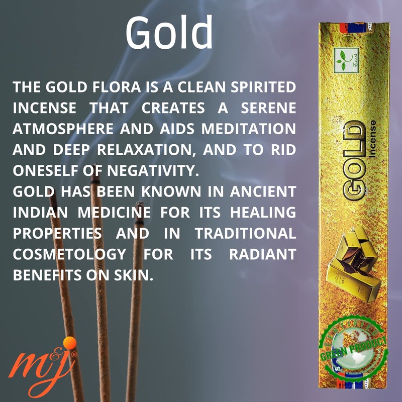 Original Satya Nag Champa Gold Incense Sticks | with M&J