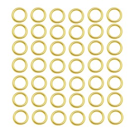 120 pcs Gold Plated Stainless Steel Rings Jump Rings Connector Rings for Jewelry Making Necklaces Bracelet Earrings Keychain DIY Craft (13301-Gold, 8mm)