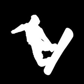 CCI Snowboarder Decal Vinyl Sticker|Cars Trucks Vans Walls Laptop| White |5 x 5.25 in|CCI1227