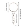 Split Keyring with Chain, 10Pcs Key Ring Blanks, Metal Keychain