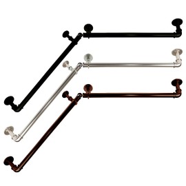 1 inch Blackout Corner Curtain Rod 28-48 inch - Satin Nickel