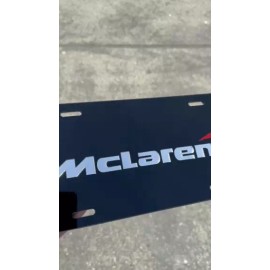 BLVD McLaren Black Mirror Acrylic License Plate Including Mounting Hardware