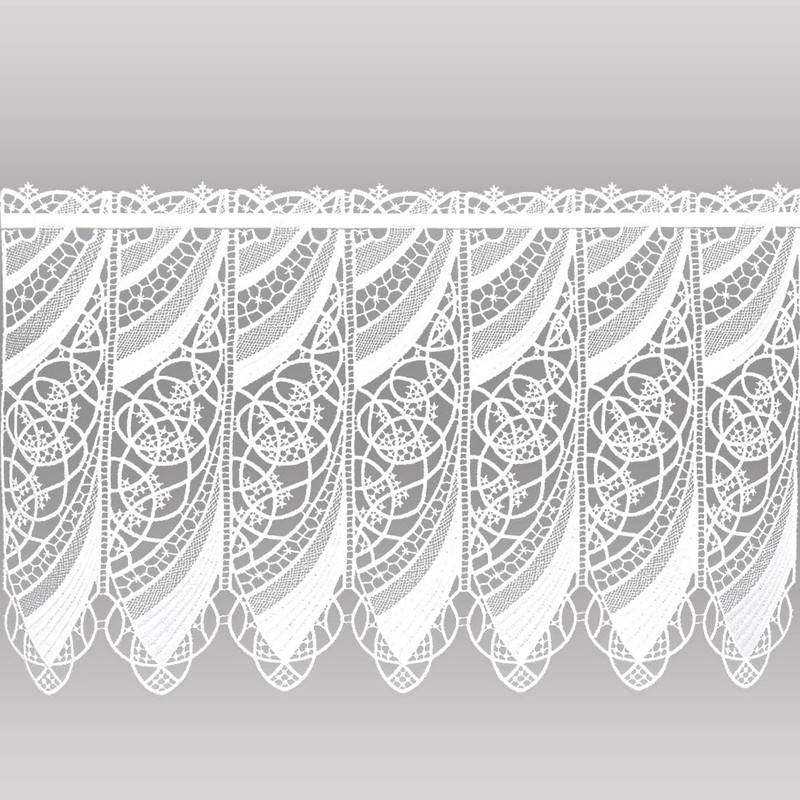 atelier alles-Spitze White lace panel curtain Malu made of real