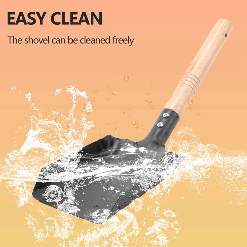 Giilayky Coal Shovel and Hearth Brush Set, Fireplace Shovel and