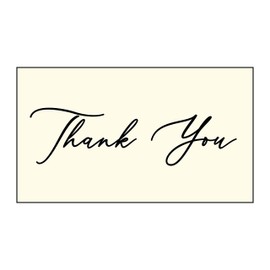 Becks Printing Thank You Cards Small Business Card Sized Hand-Outs (Cream, 20)