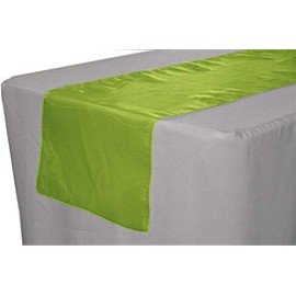New Creations Fabric & Foam Inc, Chiffon Table Runner Extra Long, Wedding Runners, Holiday Table Runners, Long Table Runners, (Lime, 14" Wide x 120" Long)