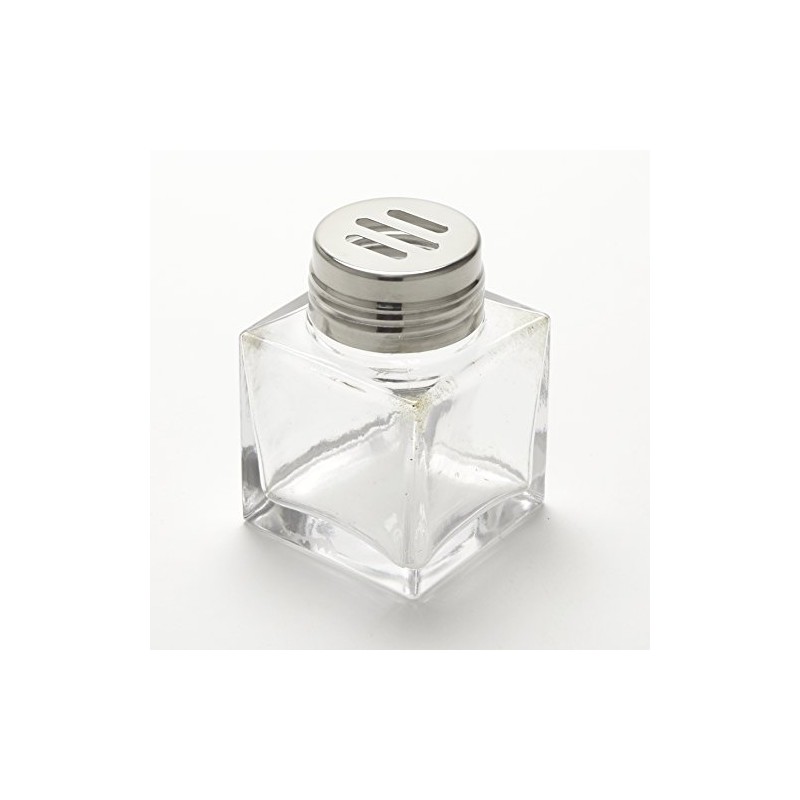 American Metalcraft GSS6 Square Glass Shaker, 6 oz., Slotted Top