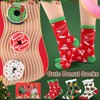 Geyoga 3 Pairs Christmas Donut Socks for Women Funny Cupcake