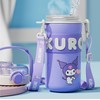 Kuromi Stainless Steel Insulated Water Bottle with Handle and Strap