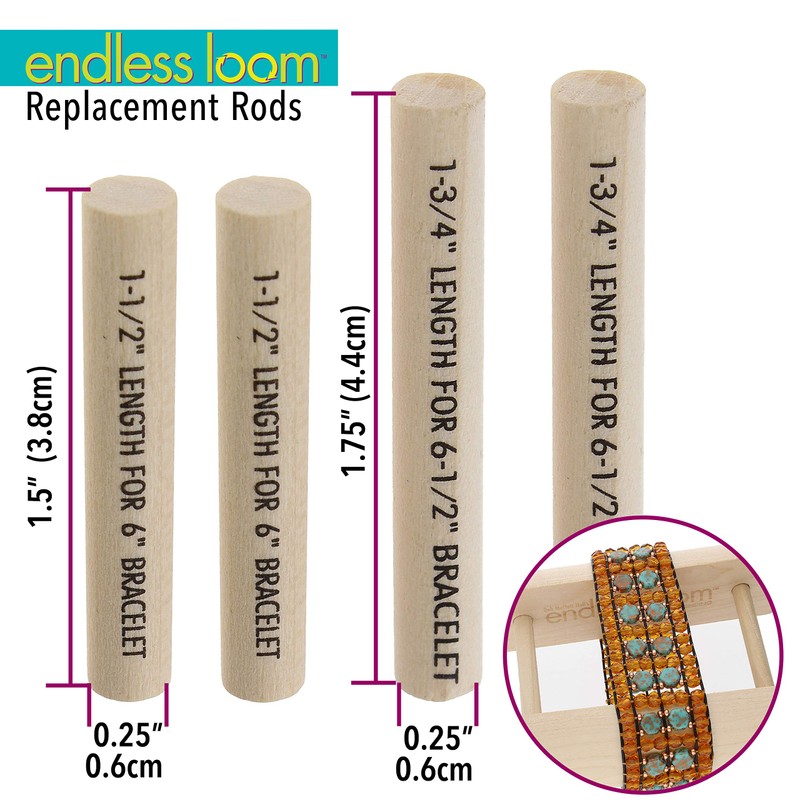 The Beadsmith Endless Loom Rod Set Accessory Pack by Deb