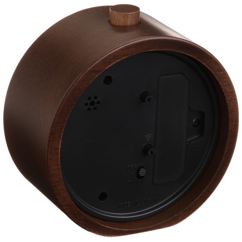Remnos Alarm Clock RIKI ALARM CLOCK Brown WR09-15 BW Lemnos